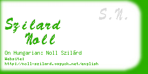 szilard noll business card